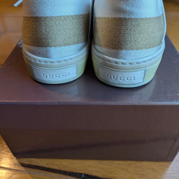 Gucci Women's Pelle Gomma White Sneakers | NWT - Picture 6 of 8